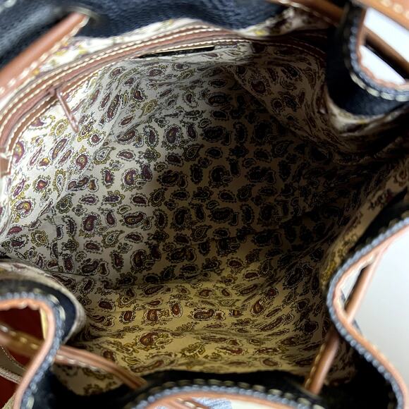 tano bucket drawstring bag black brown - Picture 7 of 8